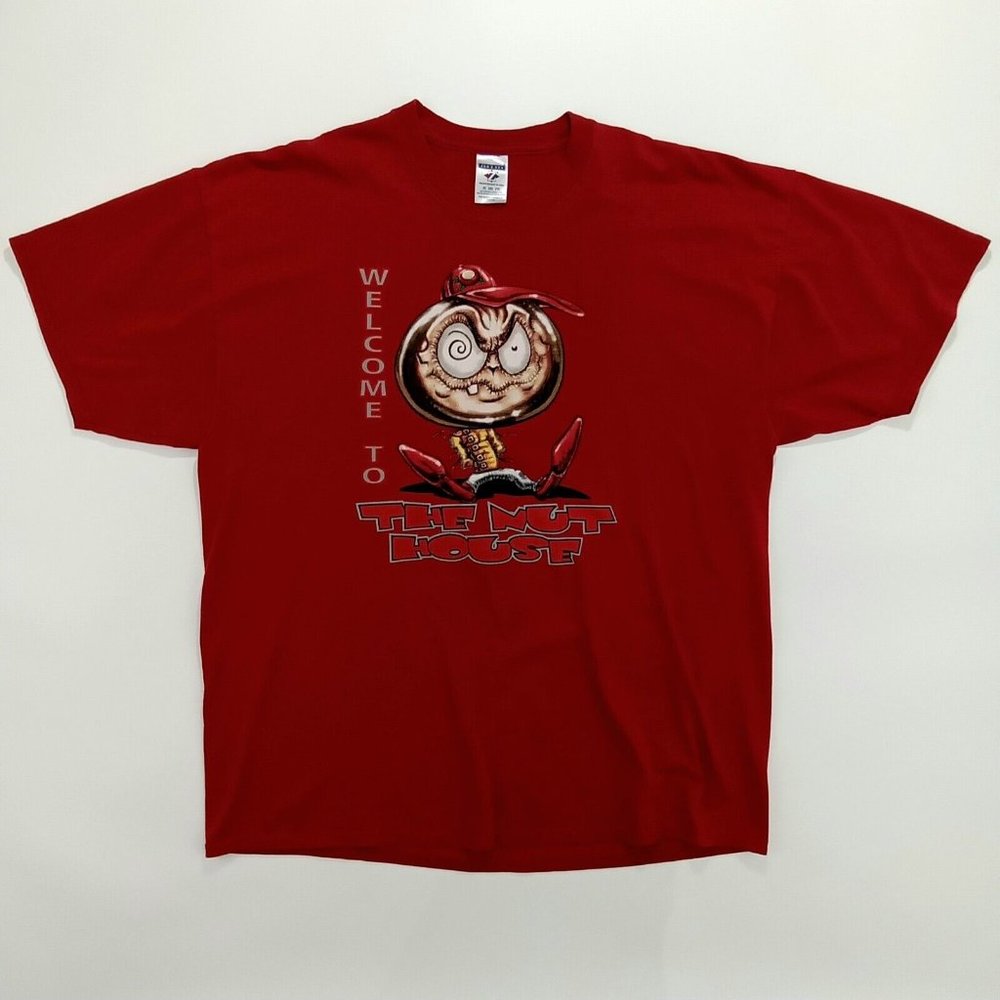 VTG 90's Jerzees OSU Buckeyes Welcome to the Nuthouse T Shirt Size 2XL NCAA Rare